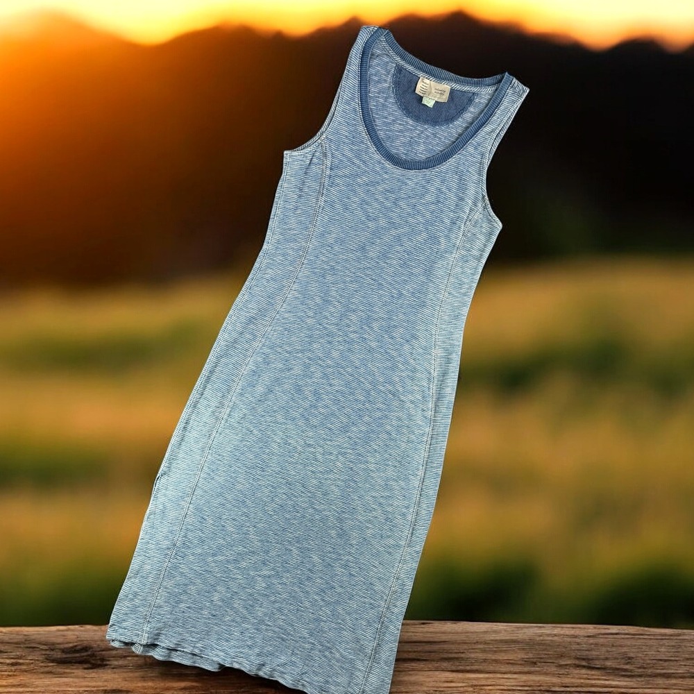 Anthropologie Tank Dress Women SP Saturday Sunday‎ Blue Boho Travel Sleeveless